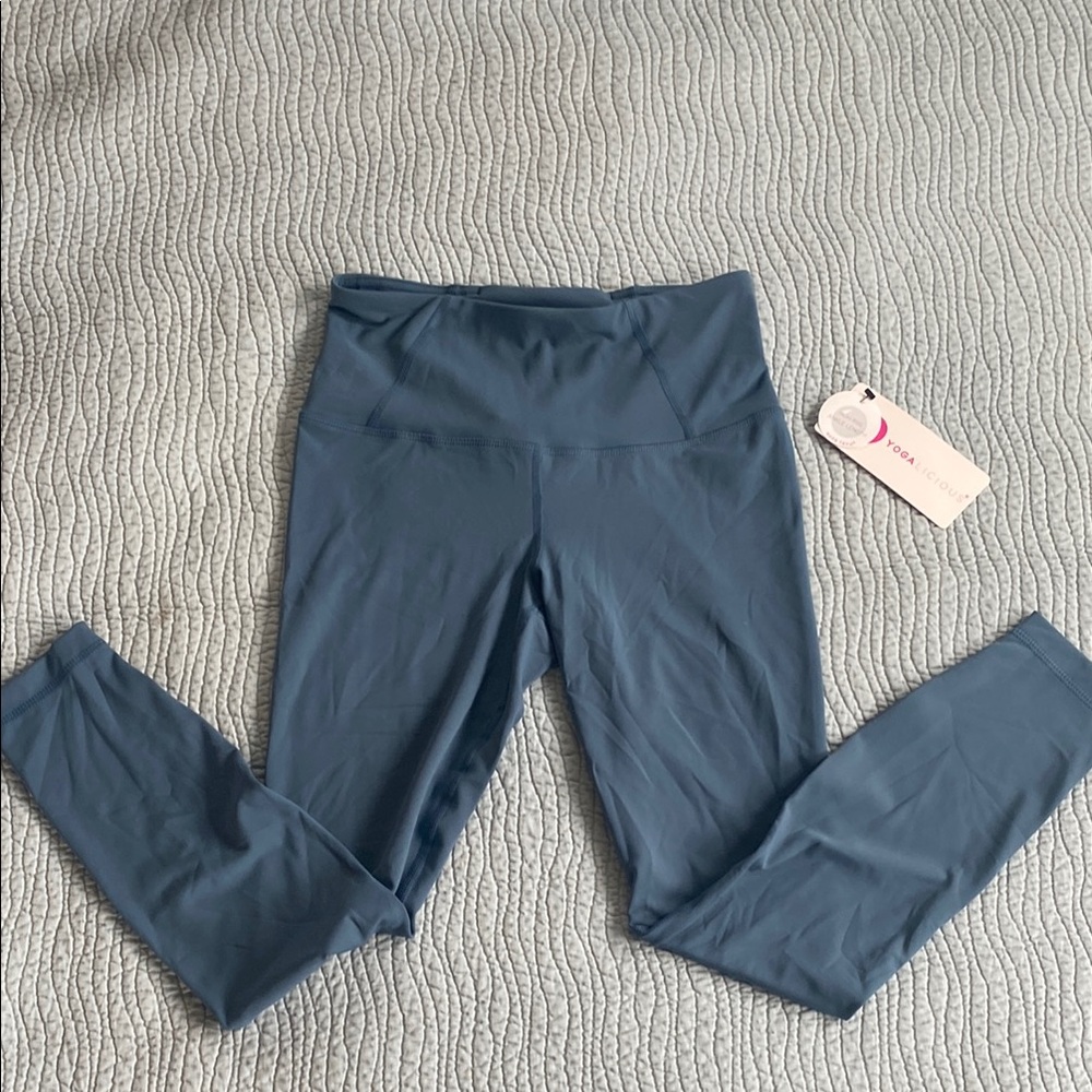 Blue High-Waisted Leggings
